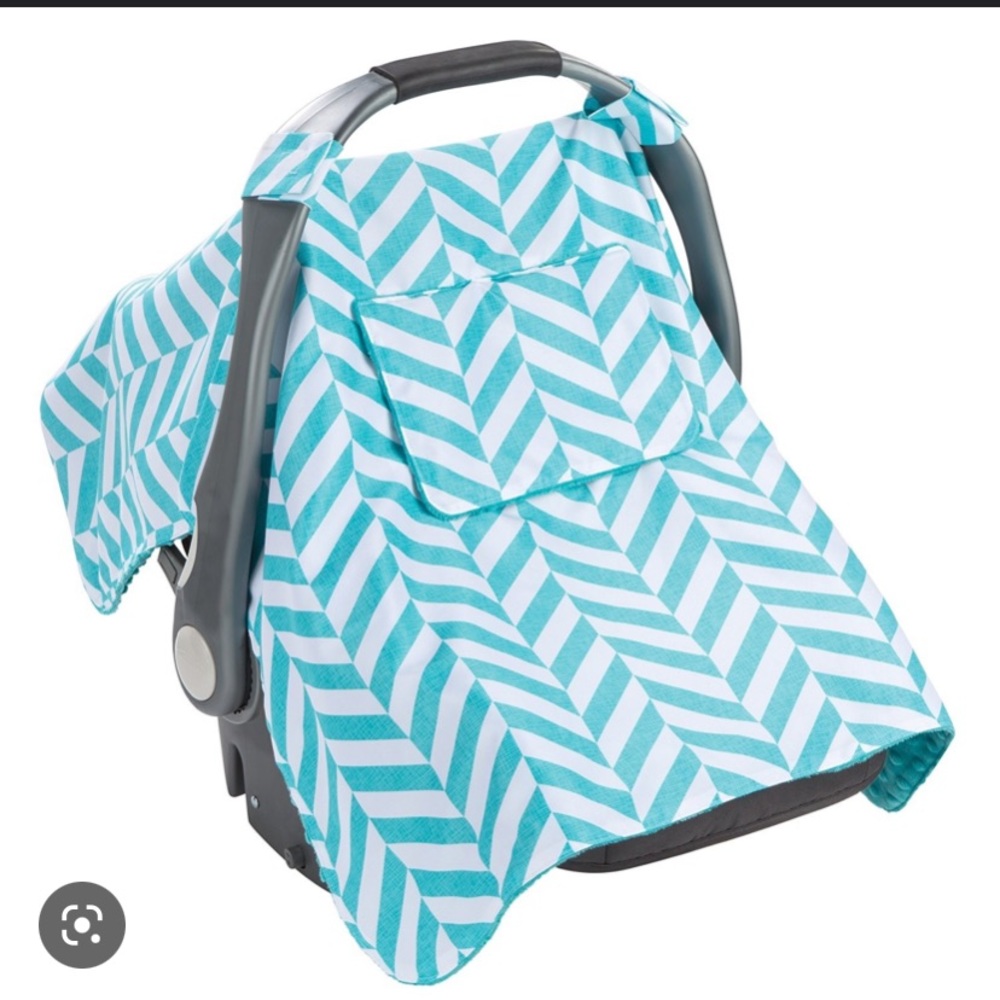 Car Seat Cover (Summer Infant), teal chevron